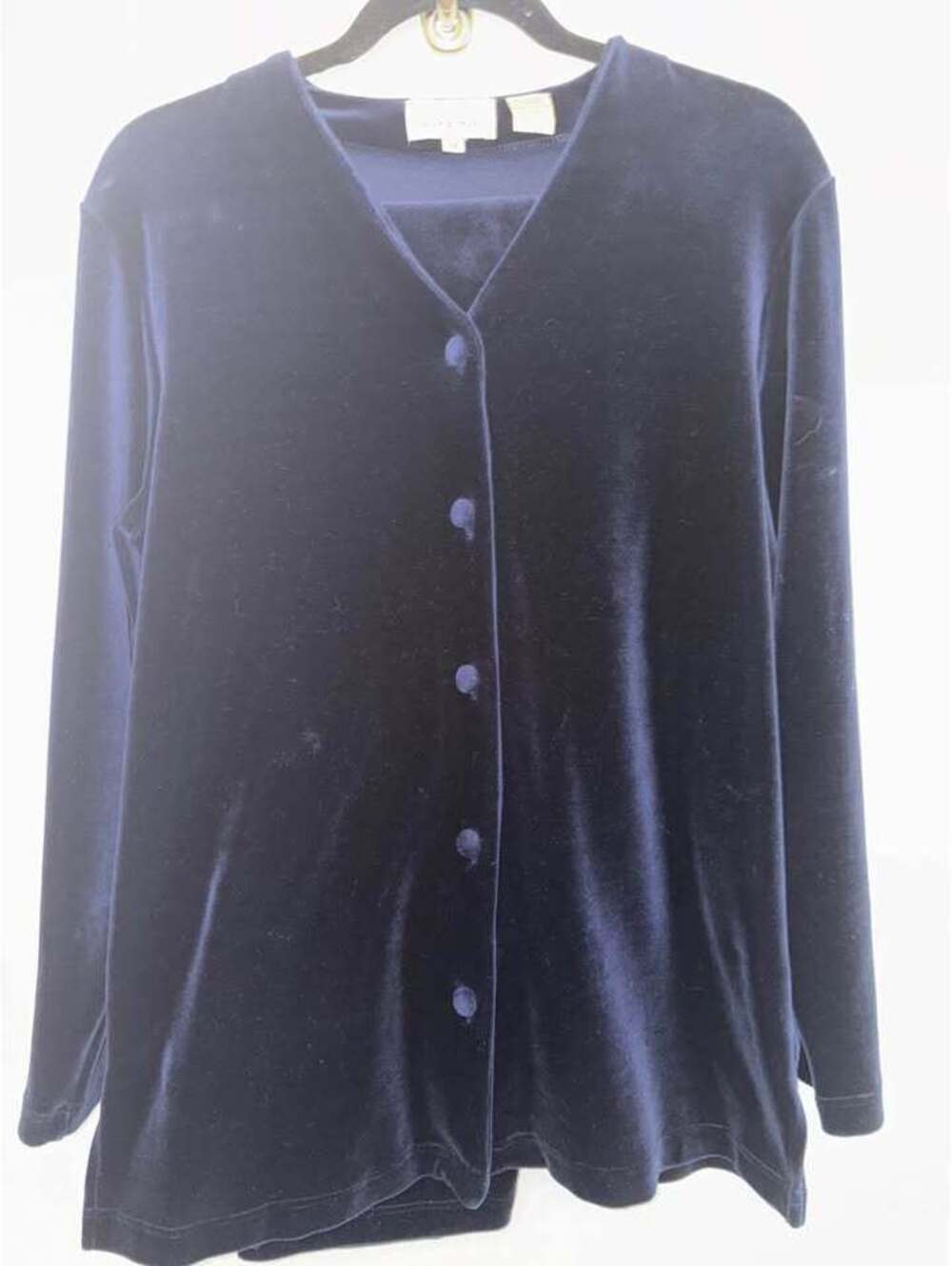 Super soft Studio Works Navy Blue Velvet 2-Piece Pant Set